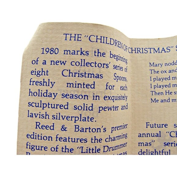 Reed and Barton Silver Spoon Vintage The Little Drummer Boy Christmas w/ Box 80s - Picture 3 of 9